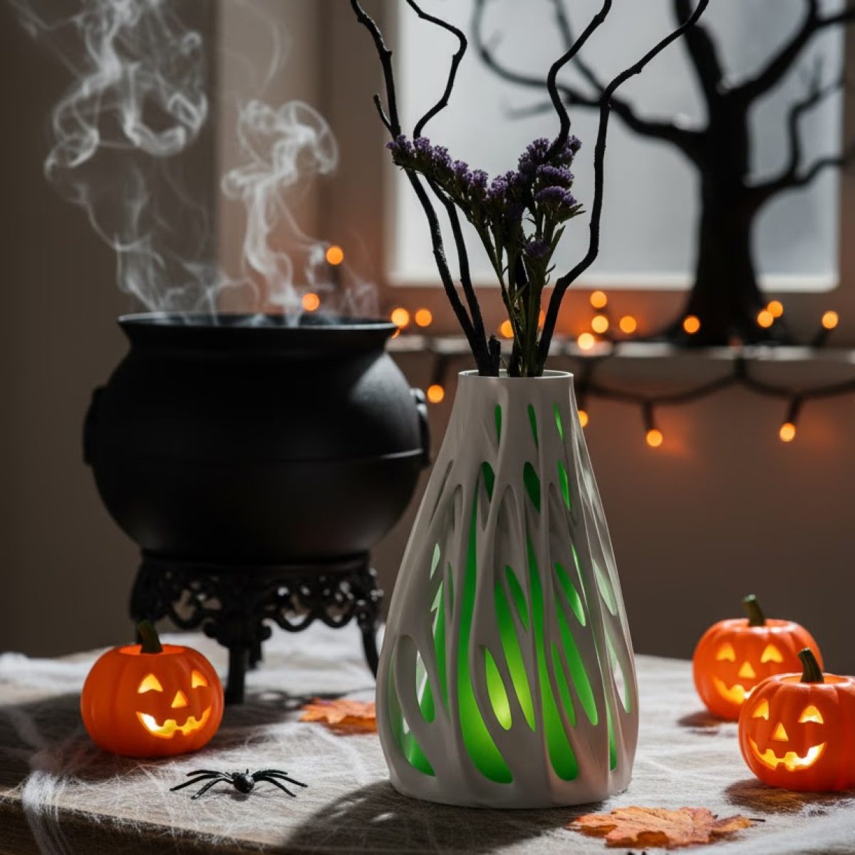 3D-gedruckte Deko-Vase mit LED-Beleuchtung – individuelle Eventdekoration für Tourismus und Gastronomie