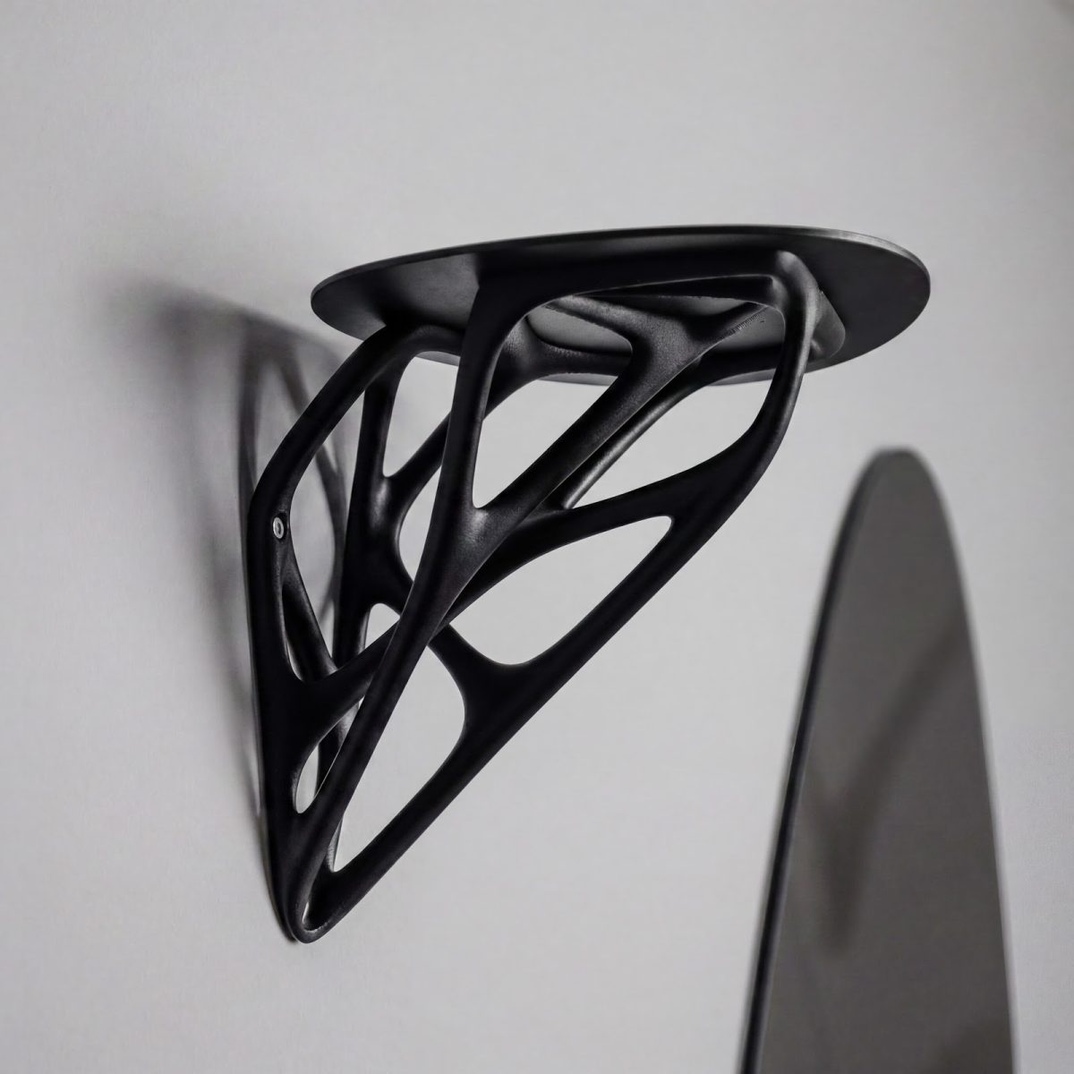 3D-gedruckte Design-Wandhalterung für Büro und Objekteinrichtung
