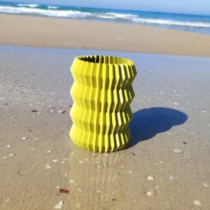 Vase mit organischer Flossen-Struktur, PrintHero