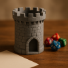 Fantasy-Turm als Würfelbecher für Tabletop-Rollenspiele, PrintHero
