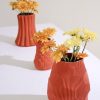 Strukturierte Blumenvase mit organischer Riffeloberfläche, PrintHero