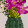Blumenvase mit organischer, schuppenartiger Struktur für Trocken- oder Kunstblumen, PrintHero