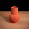 Bauchige Blumenvase mit feiner Noppen-Textur und schlankem Hals, PrintHero