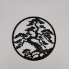 2D-Wandbild eines Bonsai-Baumes im runden Rahmen, PrintHero