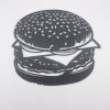 2D-Wandbild eines Cheeseburgers mit Sesambrötchen, PrintHero