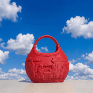 Handtasche mit kunstvollem Relief im traditionellen chinesischen Stil, PrintHero