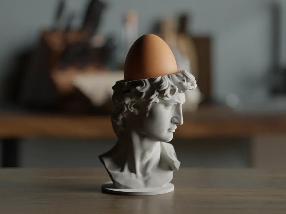 Eierbecher in Form einer klassischen Büste, PrintHero