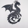 2D-Wandbild eines fliegenden Drachen im Scherenschnitt-Stil, PrintHero