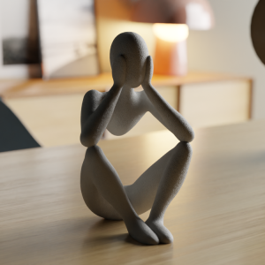 Abstrakte Skulptur mit optischer Schwebe-Illusion, PrintHero