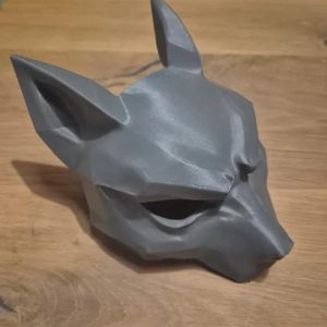 Tragbare Fuchsmaske im Low-Poly-Design, PrintHero