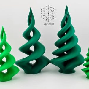 Stilisierter Weihnachtsbaum mit gedrehter Spiralform, PrintHero