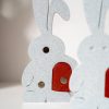 Magnetisches Hasenpaar mit Herz, teilbar in Kühlschrankmagnete, PrintHero