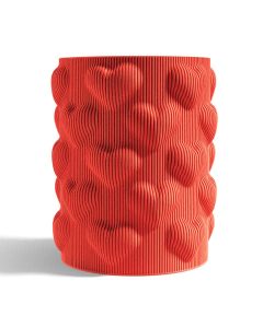 Herzen-Vase mit Reliefstruktur