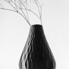 Bauchige Blumenvase mit diagonalem Wellenmuster, PrintHero