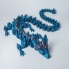 Beweglicher Flexi-Drache mit kristalliner Facettenstruktur, PrintHero