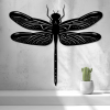 2D-Wandbild einer detailreichen Libelle im Scherenschnitt-Stil, PrintHero