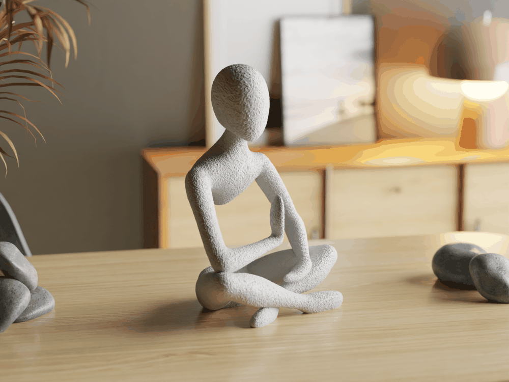 Meditationsfigur Detailansicht, PrintHero