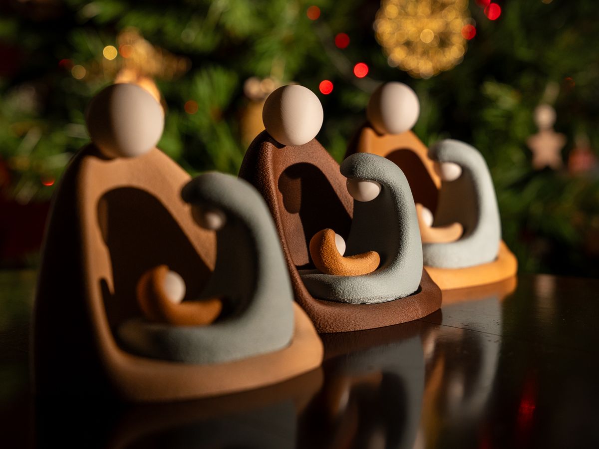 Moderne, abstrakte Weihnachtskrippe, PrintHero