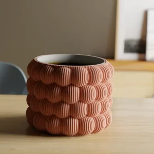 Moderne Vase mit organischer Wabenstruktur, PrintHero