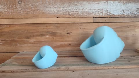 Vase in Form einer geschwungenen Schneckenmuschel, PrintHero