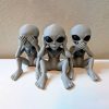 Drei Alien-Figuren nach dem Nichts-Böses-Motiv, PrintHero