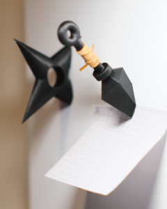 Ninja-Memomagnete Set – Kunai & Shuriken