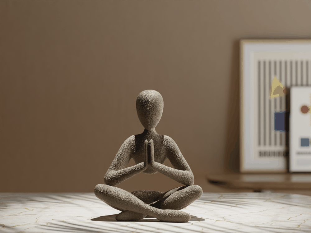 Minimalistische Meditationsfigur "Gebet", PrintHero