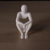 Minimalistische Skulptur "Reflexion", PrintHero