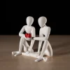Zwei Figuren teilen ein rotes Herz, PrintHero
