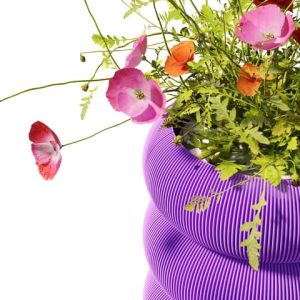 Bauchige Vase mit geriffelter Schichtstruktur, PrintHero