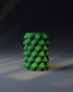 Pflanztopf Pine mit Zapfen-Textur