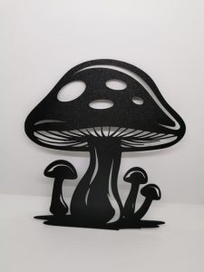 Fliegenpilz-Gruppe – 2D-Wandbild