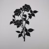2D-Wandbild mit einem Rosenzweig im Scherenschnitt-Stil, PrintHero