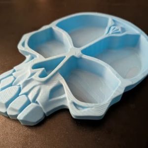 Schreibtisch-Organizer in Totenkopf-Form mit mehreren Fächern, PrintHero