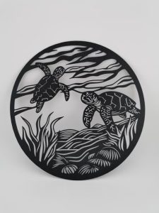Schildkröten im Ozean – 2D-Wandbild