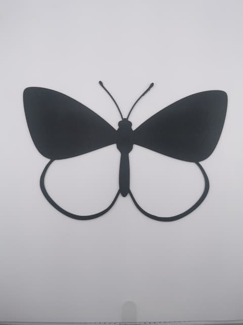 2D-Wandbild eines Schmetterlings im Scherenschnitt-Stil, PrintHero