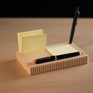 Kompakter Organizer mit Fächern für Haftnotizen, Notizblock und Stifte, PrintHero
