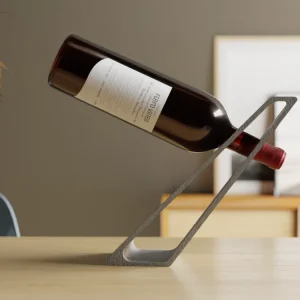 Minimalistischer Weinflaschenhalter mit Schwebe-Effekt, PrintHero