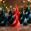 Spiral-Weihnachtsbaum Deko mit sternbesetzter Spitze