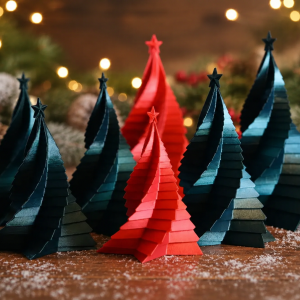 Spiral-Weihnachtsbaum Deko mit sternbesetzter Spitze