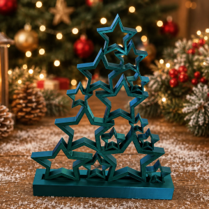 Sternenbaum Weihnachtsdeko aus überlappenden Sternen