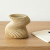 Eleganter, gedrehter Stiftebecher mit feiner Rillenstruktur, PrintHero