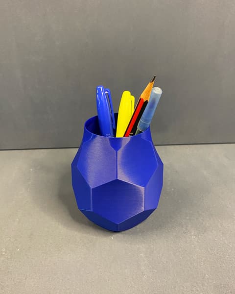 Stiftebecher mit hexagonaler Facettenstruktur, PrintHero