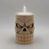 Teelichthalter in Form eines stilisierten Tiki-Totenkopfes, PrintHero