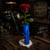 Kleine Einzelblumen-Vase im Design eines Dübel-/Ankers mit markanten Rillen, PrintHero