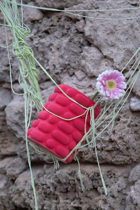 Vase mit organischer, genoppter Struktur, PrintHero