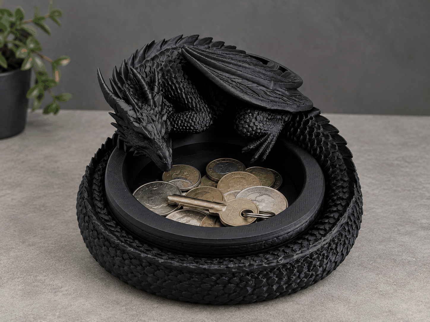 Ablageschale mit sich windendem Wächterdrachen, PrintHero