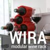 Modulares Weinregal-Element für Flaschen, PrintHero